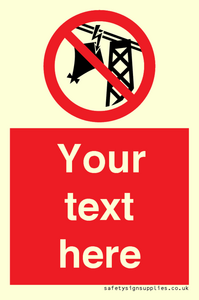 Custom prohibition do not fly kites near overhead electrical power lines